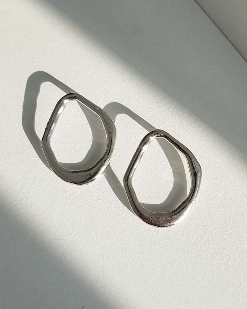 Small Marquise Opal Circle Stud Earrings